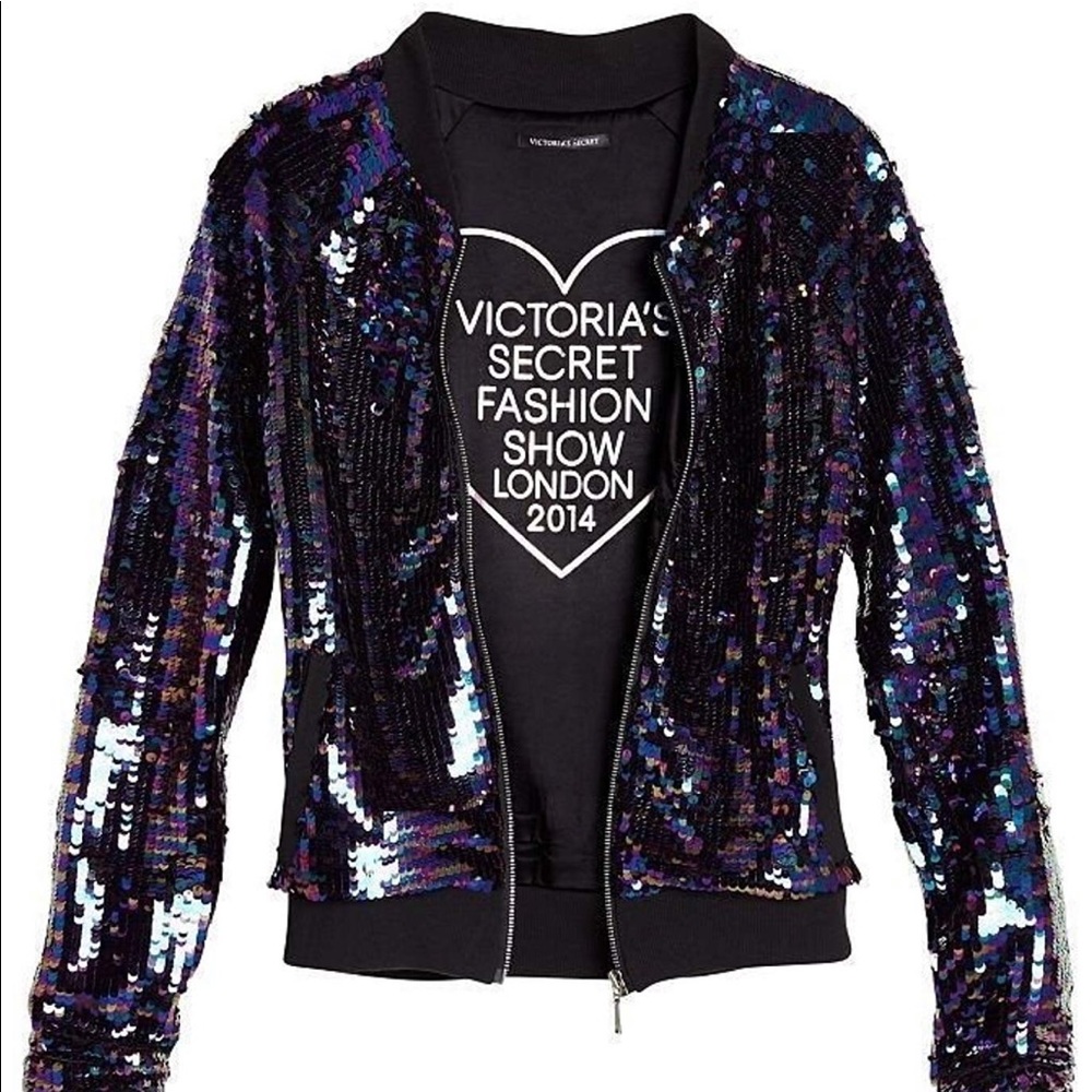 Limited Edition Victoria Secret Sequin Bomber Jacket | Fashion Show London